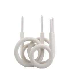 PRESENT TIME Kandelaar Rings - Polyresin - Wit - 38x14,5x30cm 7 PRESENT TIME Kandelaar Rings - Polyresin - Wit - 38x14,5x30cm -Decoratie Verkoop b5115bfcd99a41a2bb6ec3723b40366a