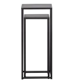 WOOOD Saul Plantentafels - Metaal - Zwart - Set Van 2 -Decoratie Verkoop ba0a9f562d8c4685a8e1f28ac3522c35