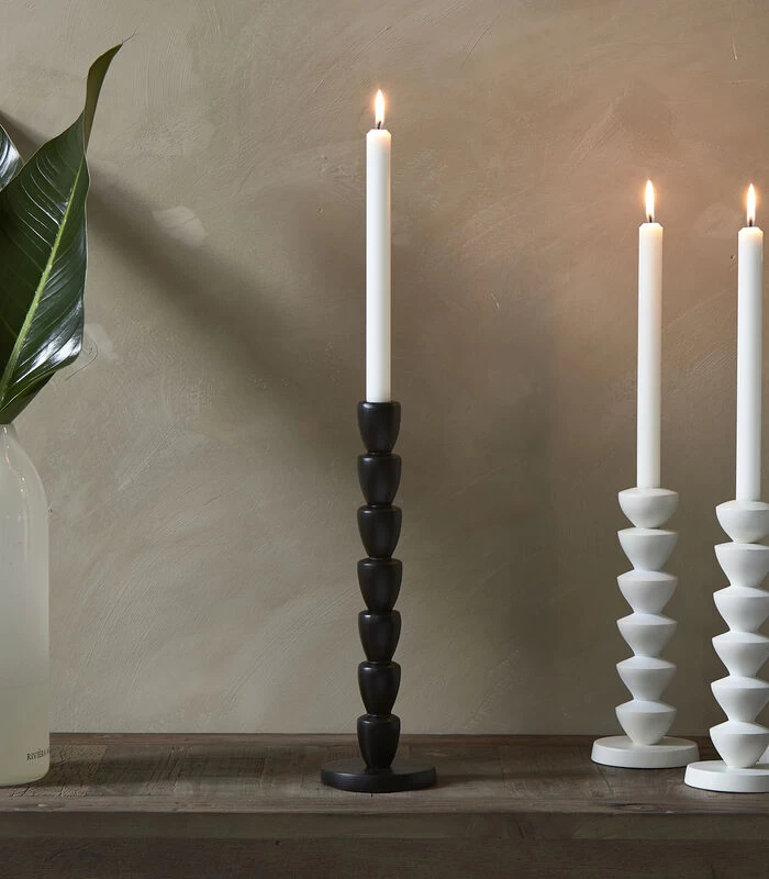 Kaarshouder Mat Zwart, Kandelaar - Fossil Candle - Mat Zwart 2 Kaarshouder Mat Zwart, Kandelaar - Fossil Candle - Mat Zwart - Afbeelding 2