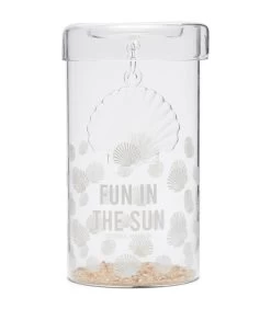 Kaarsenhouder Glas, Hervulbaar Schelp - Fun In The Sun - Transparant