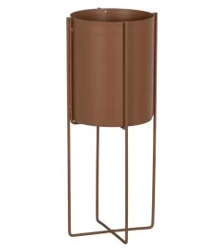 WOOOD Arda Plantenpot - Metaal - Toffee - 48x20x20