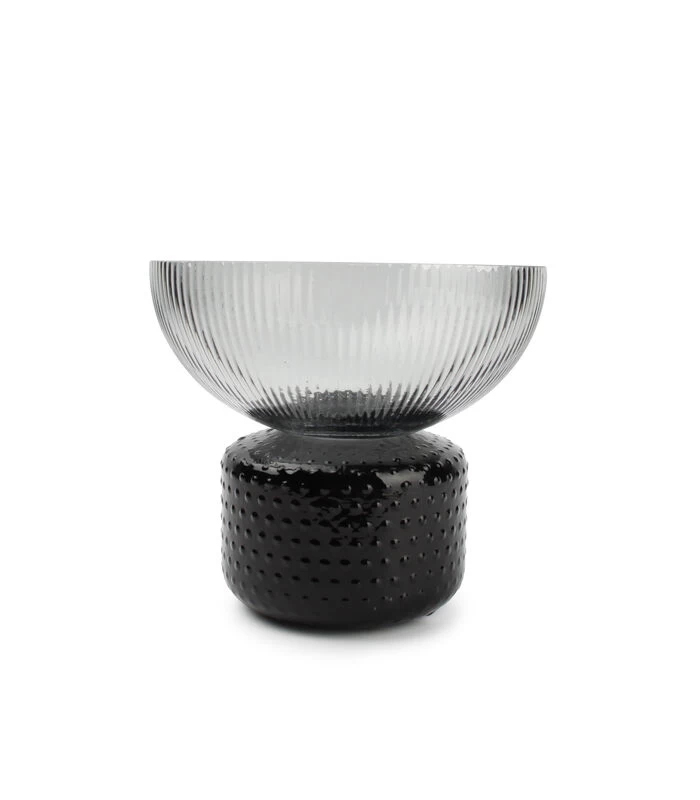 Vaas 22xH19cm Smoked Coco 2 Vaas 22xH19cm Smoked Coco - Afbeelding 2