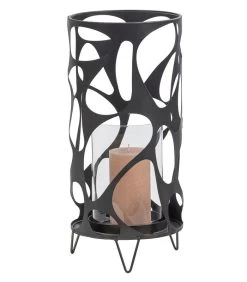 Jago Windlicht - Metaal - Zwart - 40x19x19 -Decoratie Verkoop c763ae4578f44147a4172bf0e4a77c71