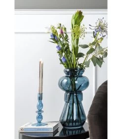 PRESENT TIME Vaas Morgana - Glas Donker Blauw - Medium - 18x35cm -Decoratie Verkoop c8f39703feb240ff832e94fd1fca4400