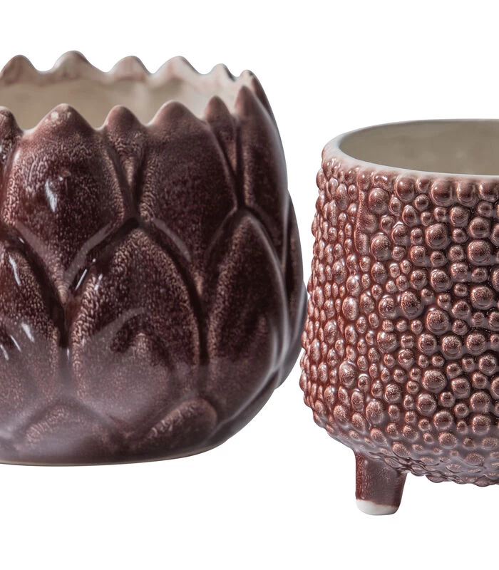 BePureHome Serene Vaas - Keramiek - Aubergine - 15x14x14 3 BePureHome Serene Vaas - Keramiek - Aubergine - 15x14x14 - Afbeelding 3