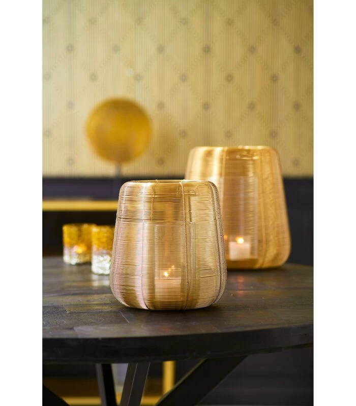 Windlicht Adeta - Goud - Ø22,5cm 3 Windlicht Adeta - Goud - Ø22,5cm - Afbeelding 3