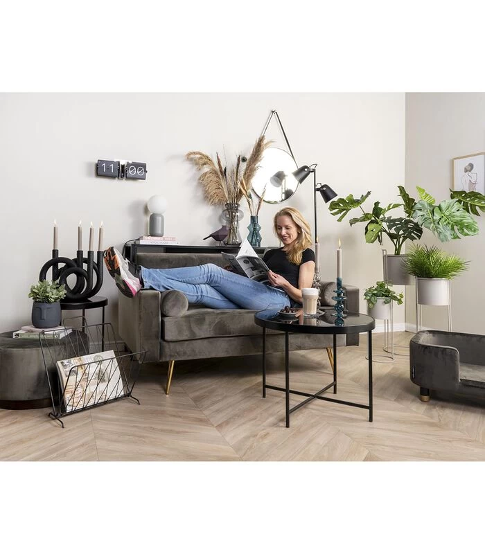 PRESENT TIME Vaas Morgana - Glas Donker Grijs - Medium - 18x35cm 4 PRESENT TIME Vaas Morgana - Glas Donker Grijs - Medium - 18x35cm - Afbeelding 4