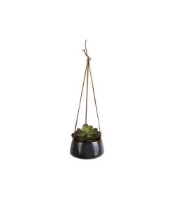 PRESENT TIME Hangende Plantenpot Unique - Glazuur Groen - 16x8,4cm