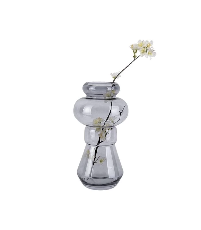 PRESENT TIME Vaas Morgana - Glas Donker Grijs - Medium - 18x35cm 5 PRESENT TIME Vaas Morgana - Glas Donker Grijs - Medium - 18x35cm - Afbeelding 5