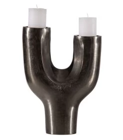 Exclusive Don Kaarsenstandaard - Metaal - Zwart - 40x30x12