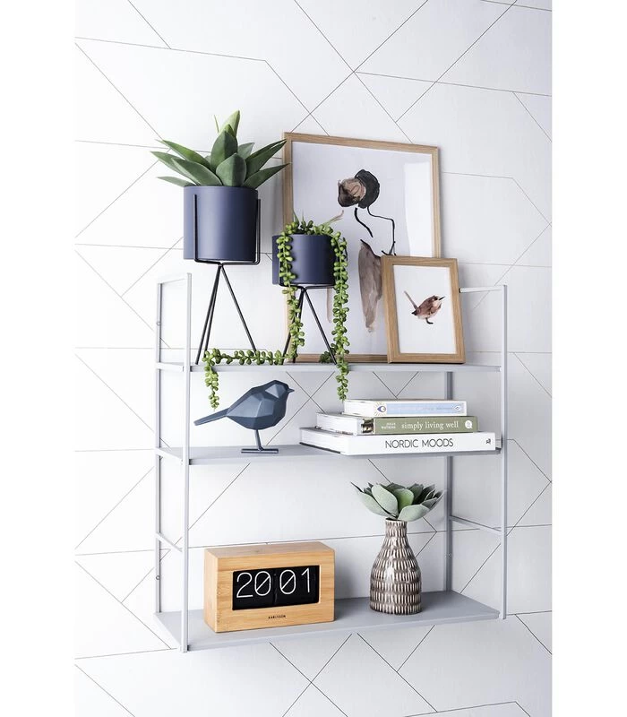 PRESENT TIME Plantenpot Set Pedestal - IJzer Nachtblauw - 29,5x12,5cm & 22x10,5cm 2 PRESENT TIME Plantenpot Set Pedestal - IJzer Nachtblauw - 29,5x12,5cm & 22x10,5cm - Afbeelding 2