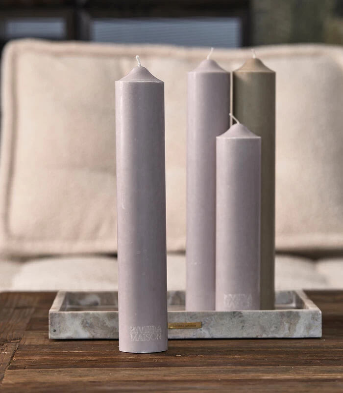 Stompkaars RM Rustic Grijs - 7x40 Cm 2 Stompkaars RM Rustic Grijs - 7x40 Cm - Afbeelding 2