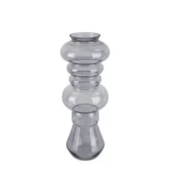 PRESENT TIME Vaas Morgana - Glas Donker Grijs - Large - 18x50cm