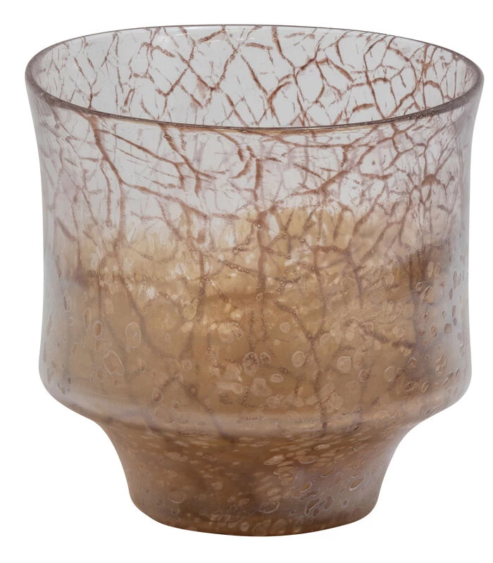 BePureHome Grain Vaas - Glas - Bruin - 18x18x18 1 BePureHome Grain Vaas - Glas - Bruin - 18x18x18